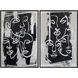 Face To Face Black Luxe Art, Set Of 2